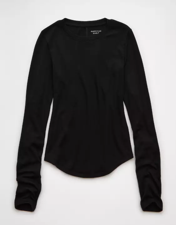 AE Long Sleeve Cozy Crew Neck T-Shirt - Image 3