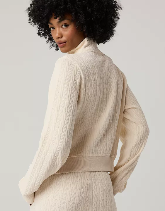 OFFLINE By Aerie Cable Lounge Full Zip - Image 2