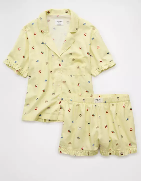 AE Ruffled Flannel PJ Set - Image 3