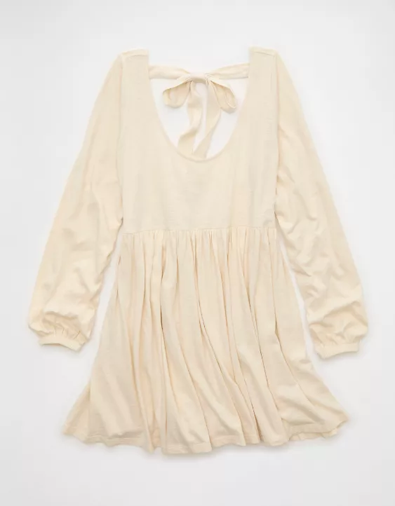 AE Sunchaser Knit Long-Sleeve Scoop Neck Mini Dress - Image 3