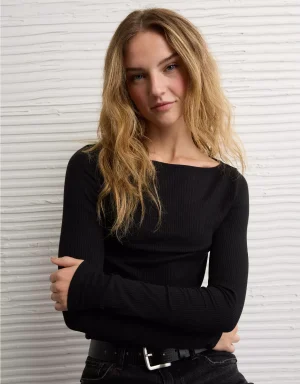 AE Long Sleeve Boatneck Baby Tee