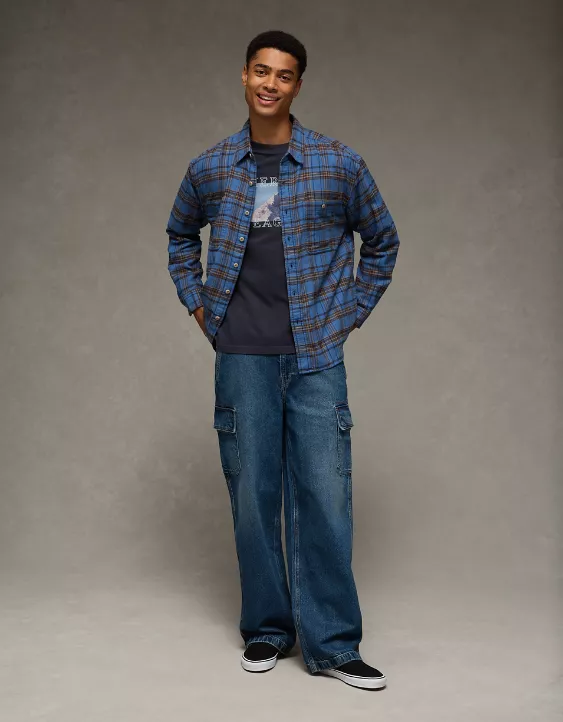 AE Relaxed Fit Everyday Flannel Shirt - Image 2