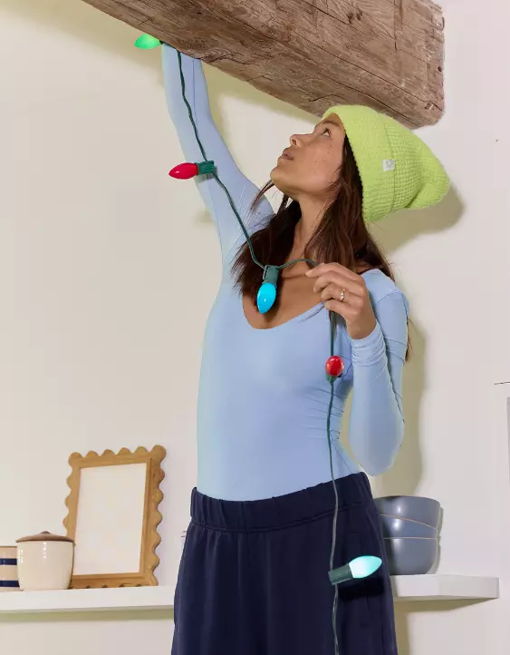 SMOOTHEZ Long Sleeve Plunge Bodysuit - Image 7