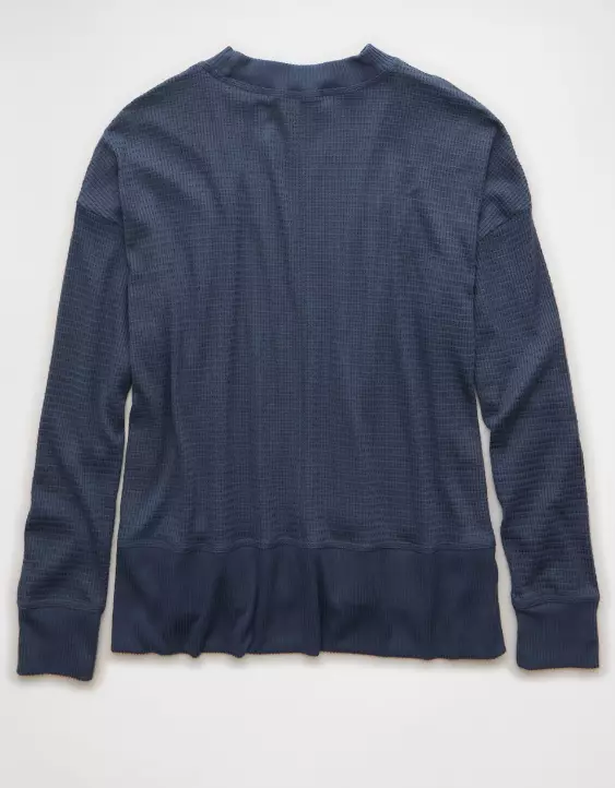 AE Long Sleeve Plush Crew Neck Top - Image 4