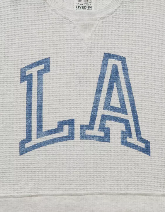 AE Big Hug Crew Neck Waffle Sweatshirt - Image 6