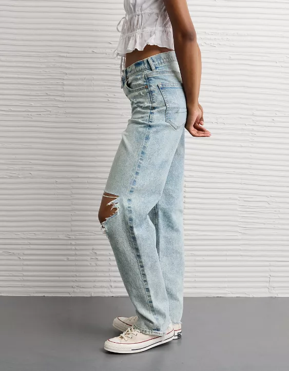 AE Strigid Ripped Super High-Waisted Baggy Straight Jean - Image 5