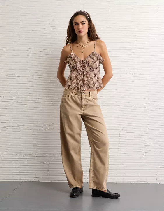 AE Ruffle Tie-Front Cami Top - Image 5