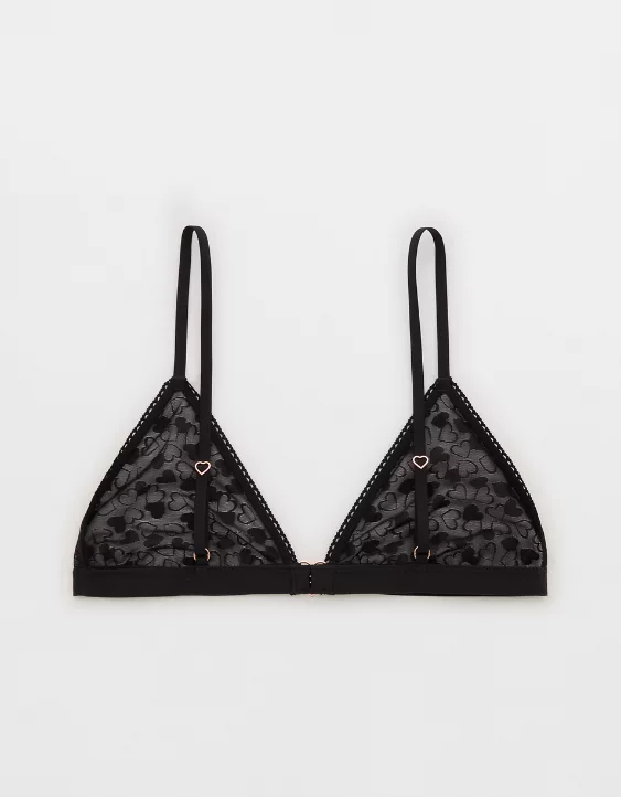 Show Off Heart Mesh Triangle Bralette - Image 4