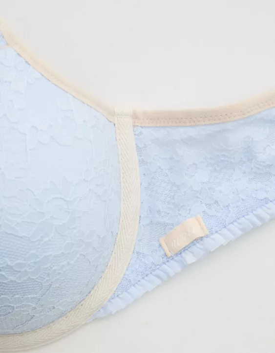 Show Off Vintage Lace Plunge Push Up Bra - Image 6