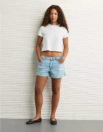 AE Strigid Super High-Waisted Ripped Relaxed Denim Short