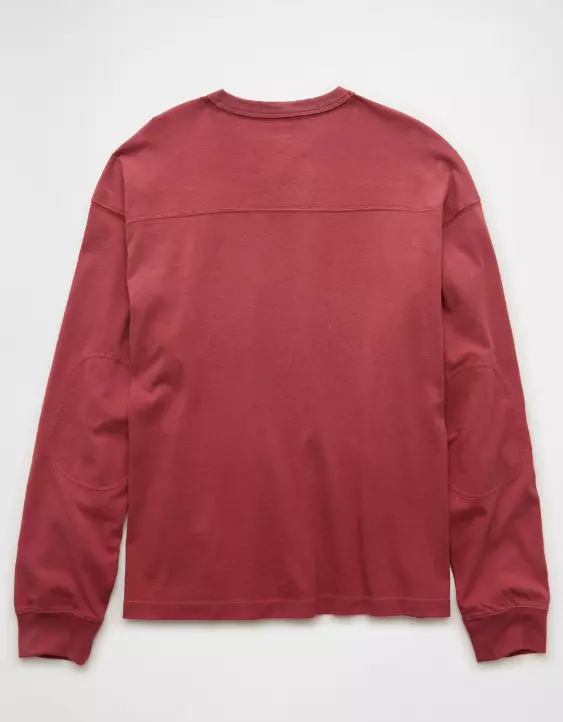 AE Boxy Long-Sleeve V-Neck T-Shirt - Image 4