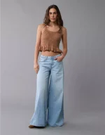 AE Crochet Peplum Tank Top