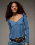 AE Soft & Sexy Babydoll Cinched T-Shirt