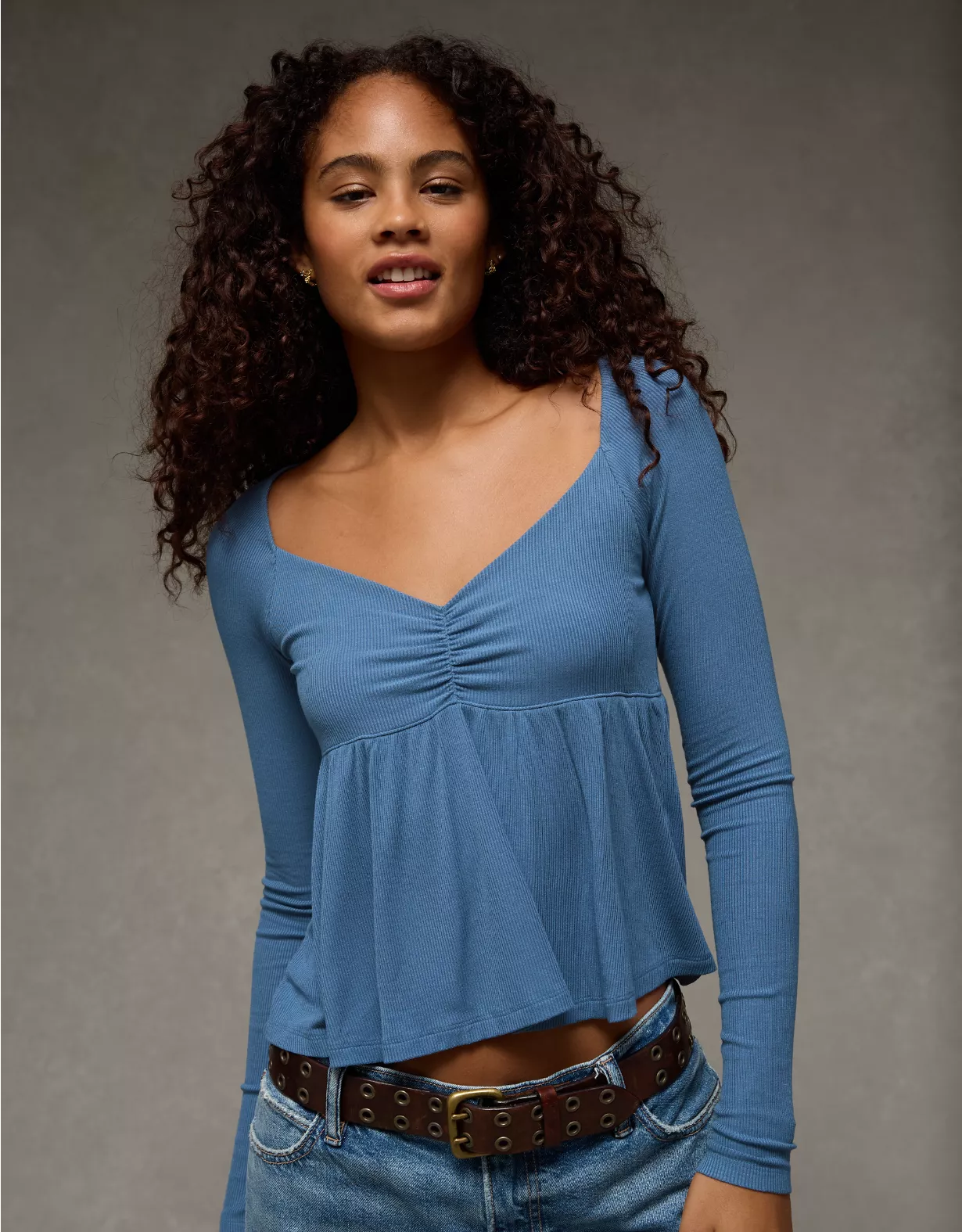 AE Soft & Sexy Babydoll Cinched T-Shirt