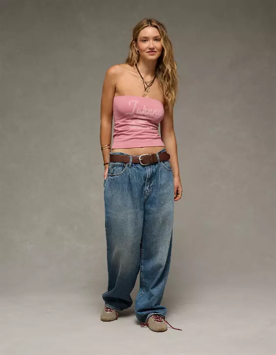 AE Johnny Cash Graphic Tube Top - Image 5