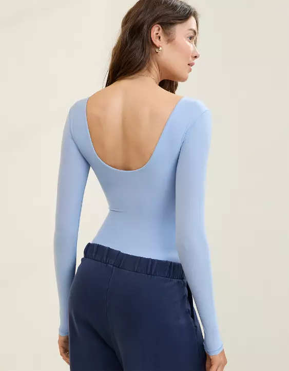 SMOOTHEZ Long Sleeve Plunge Bodysuit - Image 3