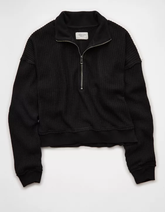 AE Half-Zip Waffle Fleece Sweatshirt - Image 3