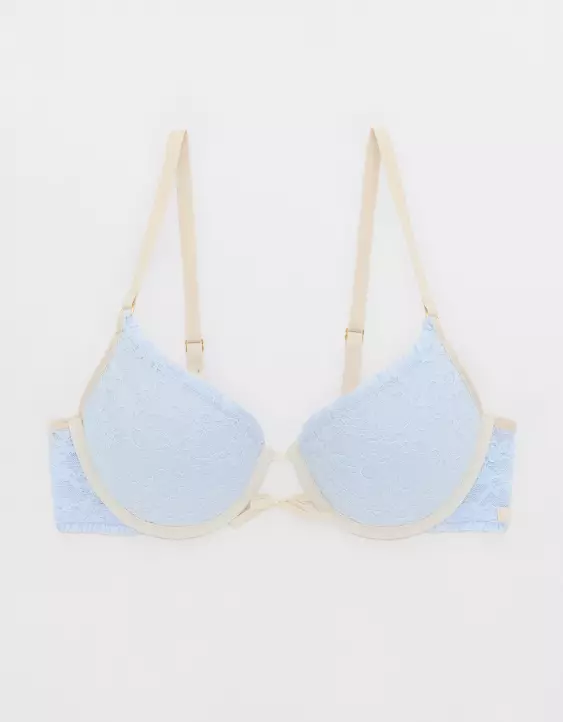 Show Off Vintage Lace Plunge Push Up Bra - Image 3