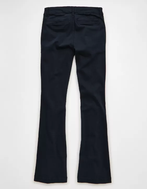 AE Stretch Low-Rise Kick Bootcut Khaki Pant - Image 4