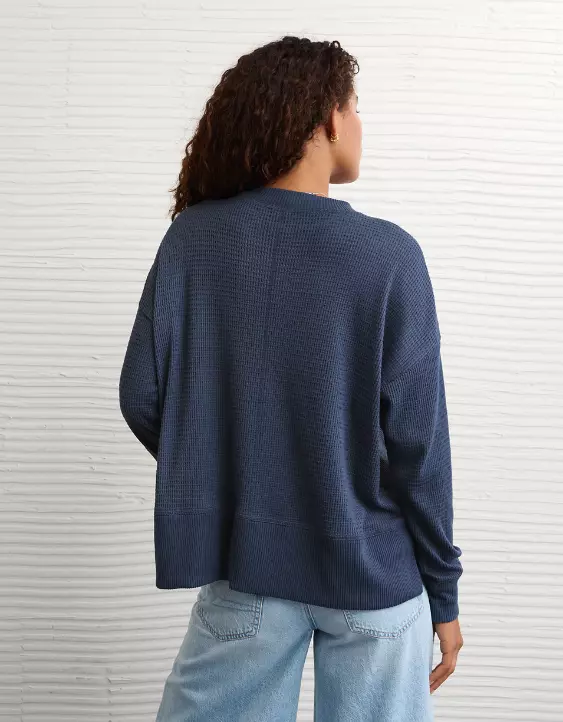 AE Long Sleeve Plush Crew Neck Top - Image 2