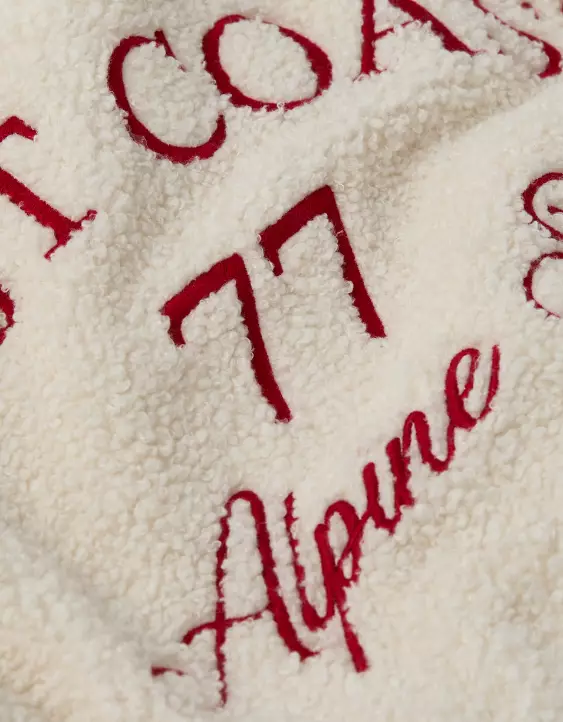 AE Sherpa Fleece Graphic Henley Sweatshirt - Image 7