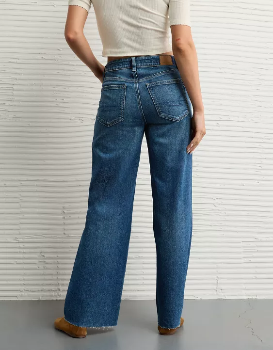 AE Dreamy Drape Stretch Super High-Waisted Baggy Wide-Leg Jean - Image 3