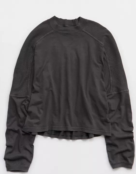 Aerie Cozy Mock-Neck T-Shirt - Image 3