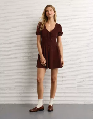 AE V-Neck Corduroy Mini Dress