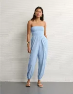 AE Sunchaser Knit Smocked Tube Jumpsuit
