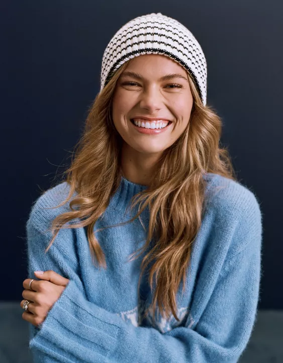AE Striped Ribbed Beanie - Image 3