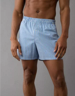 AEO Men's Striped Poplin Pocket Boxer Short