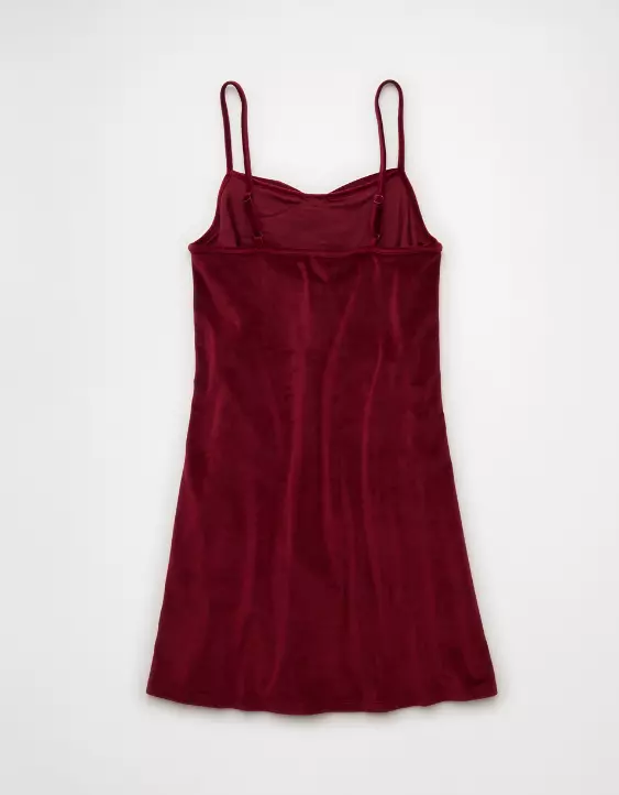 AE Strapless Velvet Knit Bow-Front Mini Dress - Image 4