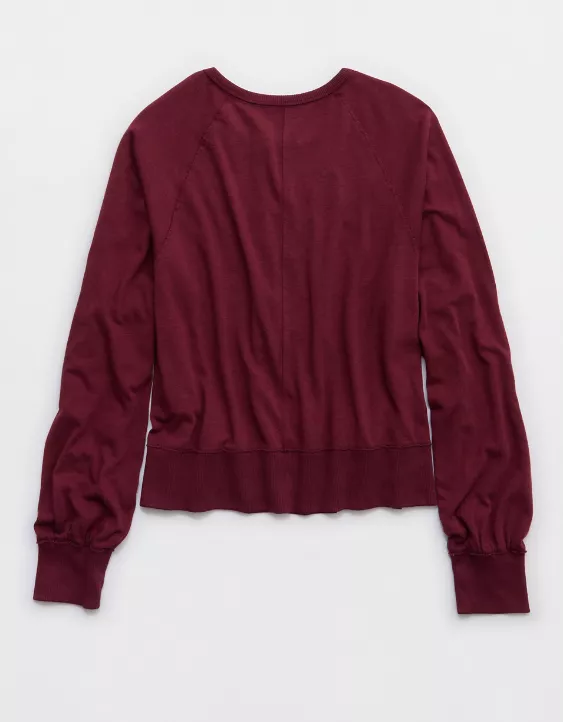 Aerie Happy Snit Henley T-Shirt - Image 4