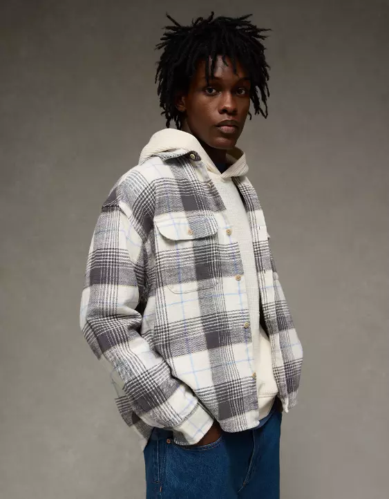 AE Boxy Flannel Shirt - Image 2