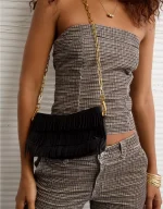 AE Fringed Baguette Bag