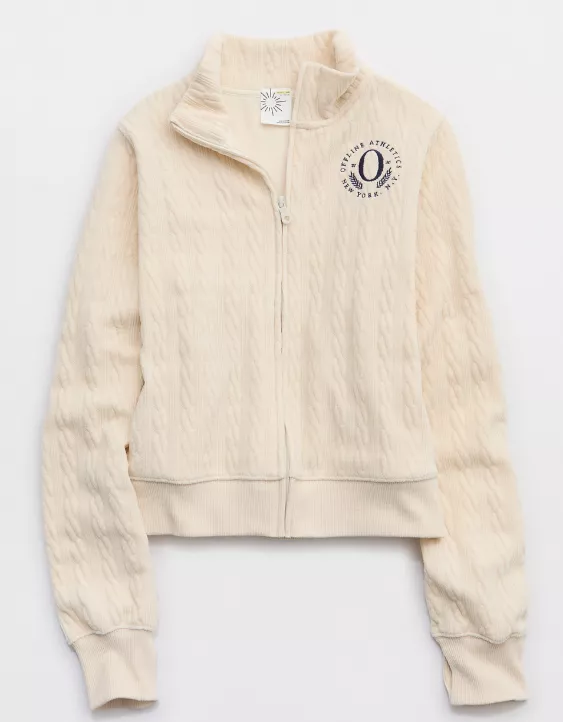 OFFLINE By Aerie Cable Lounge Full Zip - Image 3