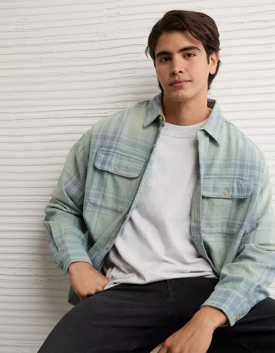 AE Boxy Flannel Shirt - Image 6