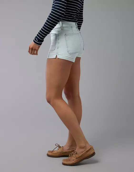 AE Next Level Ripped High-Waisted Denim Short Short - Image 5