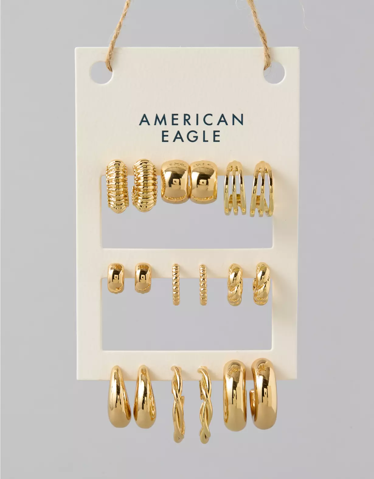 AEO Hoop Earrings 9-Pack