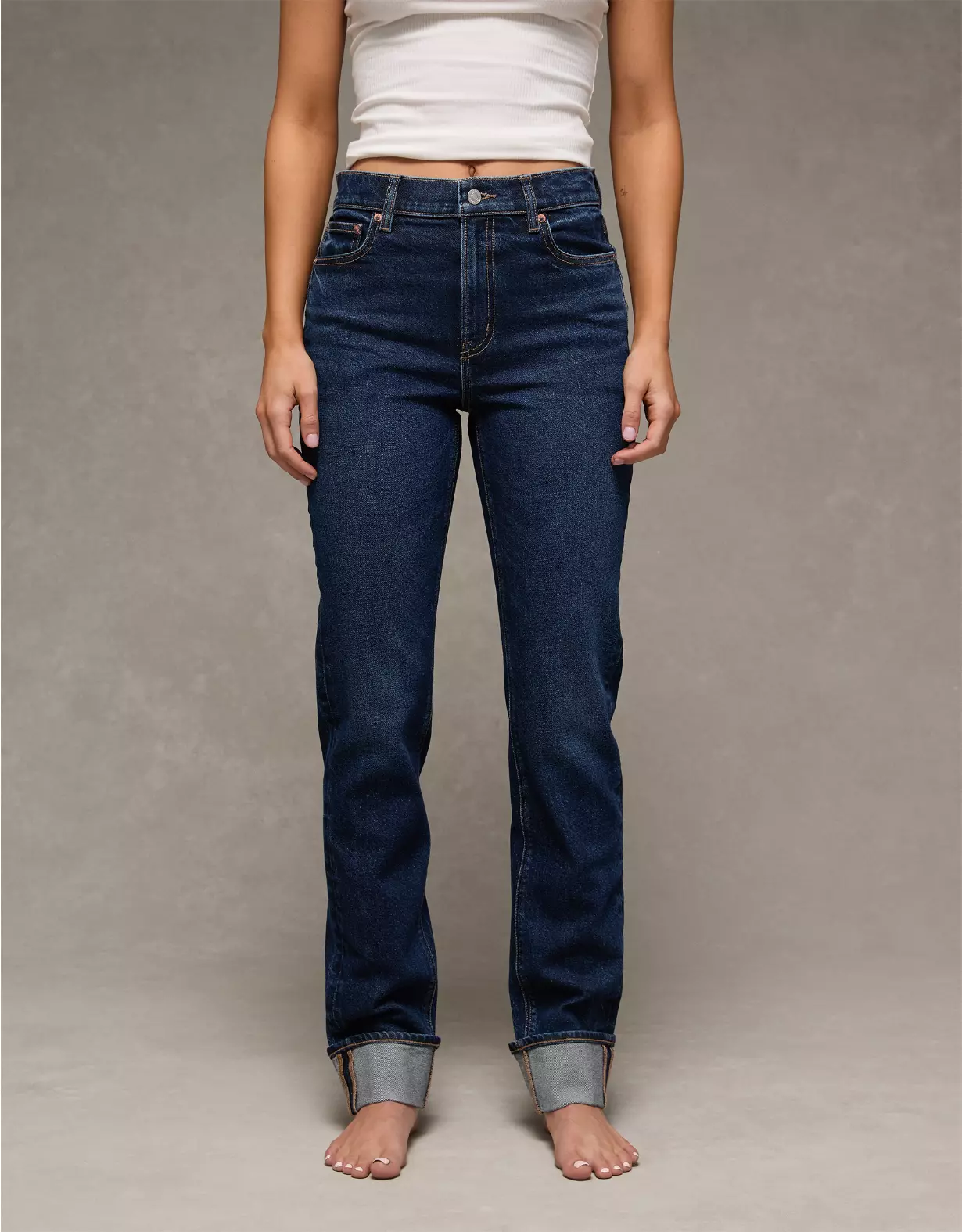 AE Stretch Super High-Waisted Straight Jean