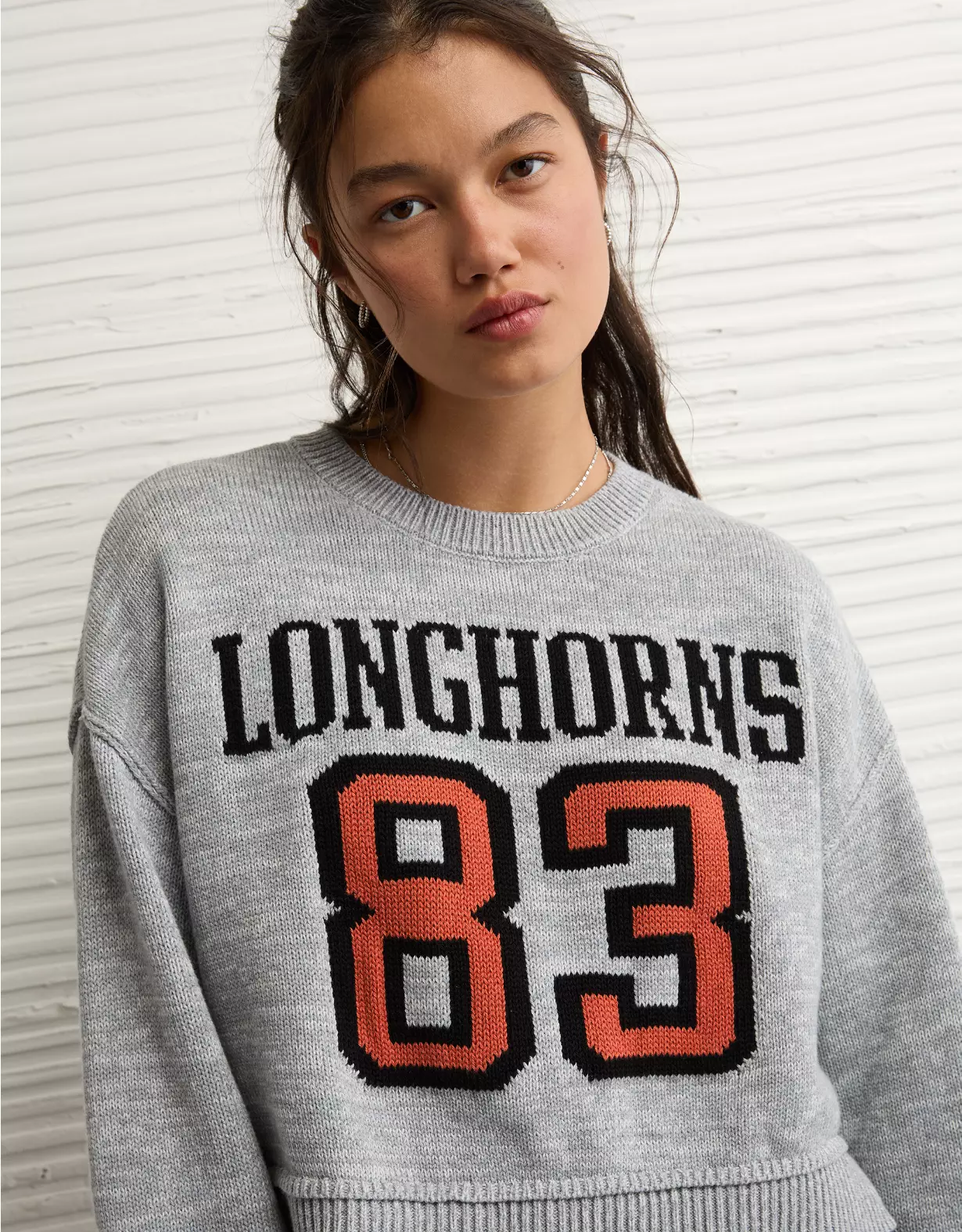 AE Texas Longhorns Cropped Sweater