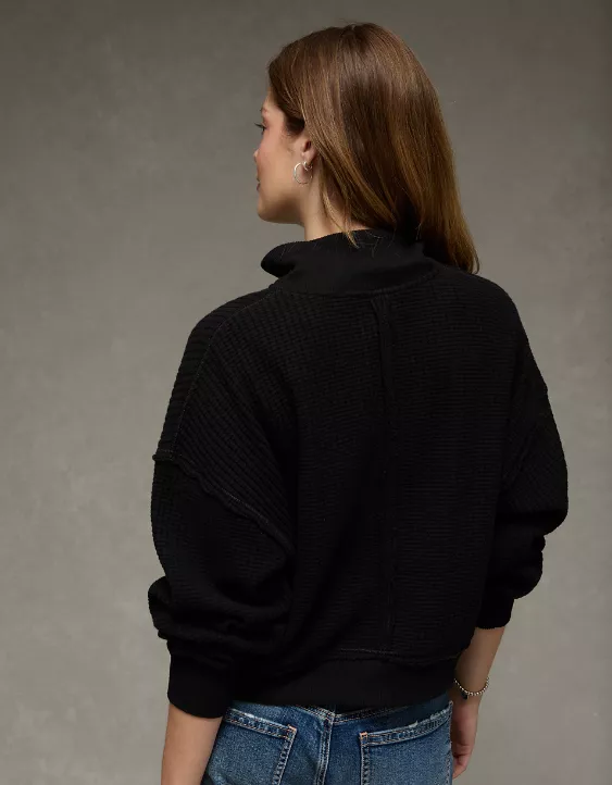 AE Half-Zip Waffle Fleece Sweatshirt - Image 2