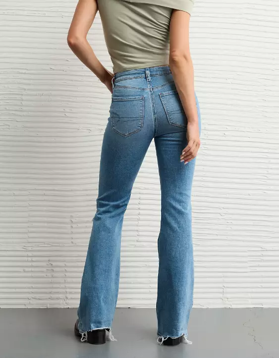 AE Next Level Ripped Super High-Waisted Flare Jean - Image 2