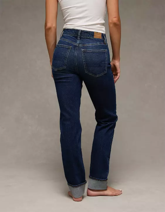 AE Stretch Super High-Waisted Straight Jean - Image 2