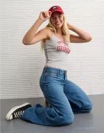 AE Georgia Bulldogs Graphic Notch Neck Tank Top