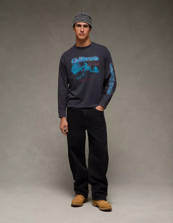 AE Boxy Long Sleeve Destination Graphic T-Shirt - Image 5