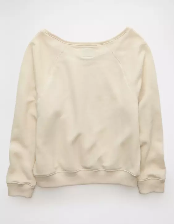 AE LSU Tigers Graphic Off The Shoulder Sweatshirt - Image 4