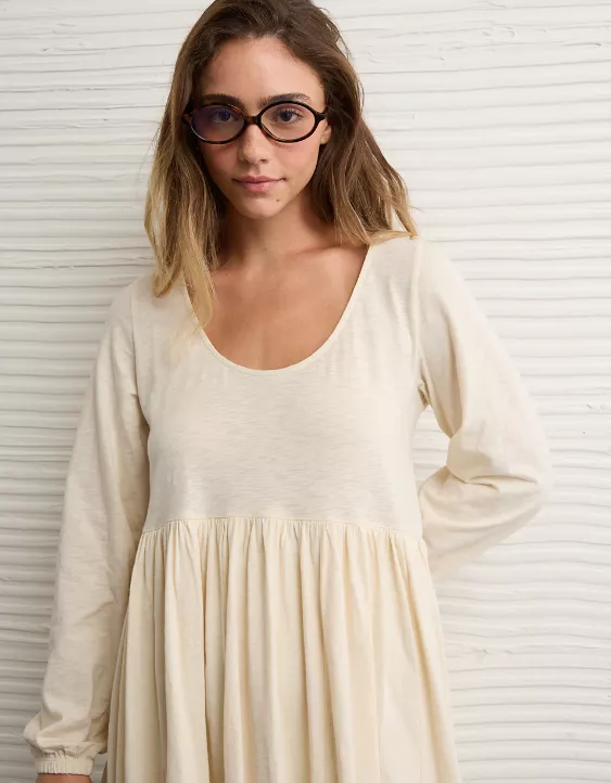 AE Sunchaser Knit Long-Sleeve Scoop Neck Mini Dress - Image 6