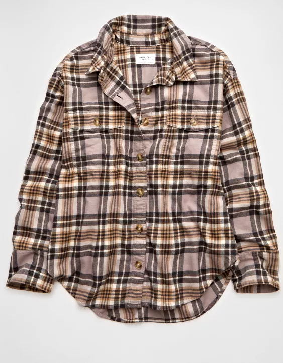 AE Plaid Button-Up Shirt - Image 3