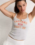 AE USC Trojans Graphic Notch Neck Tank Top